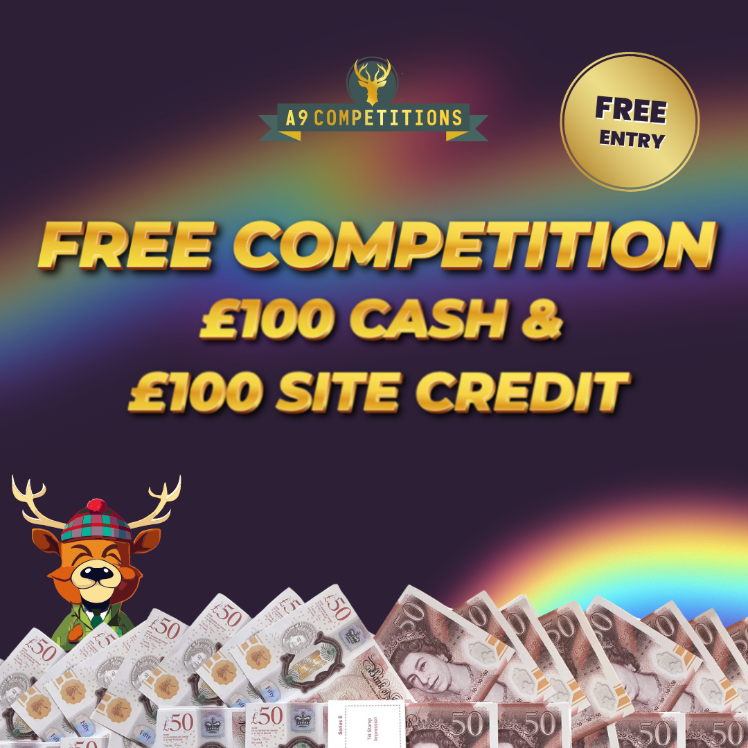 FREE!!! £100 CASH AND £100 SITE CREDIT A9 Competitions